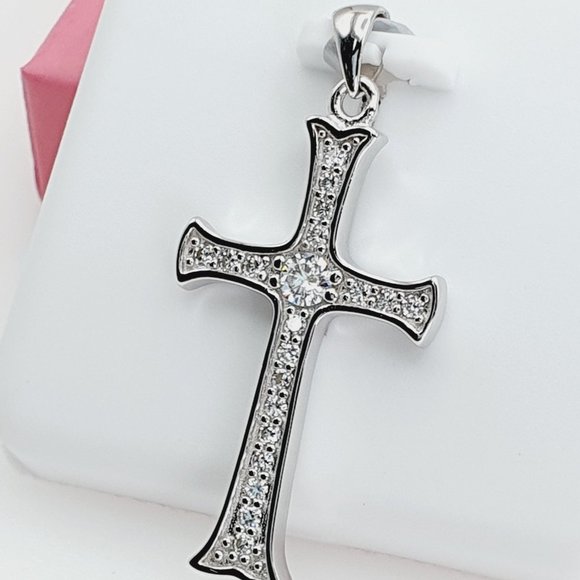 "925 Sterling Silver Cubic Zirconia Pendant,U19254425 - Picture 9 of 11